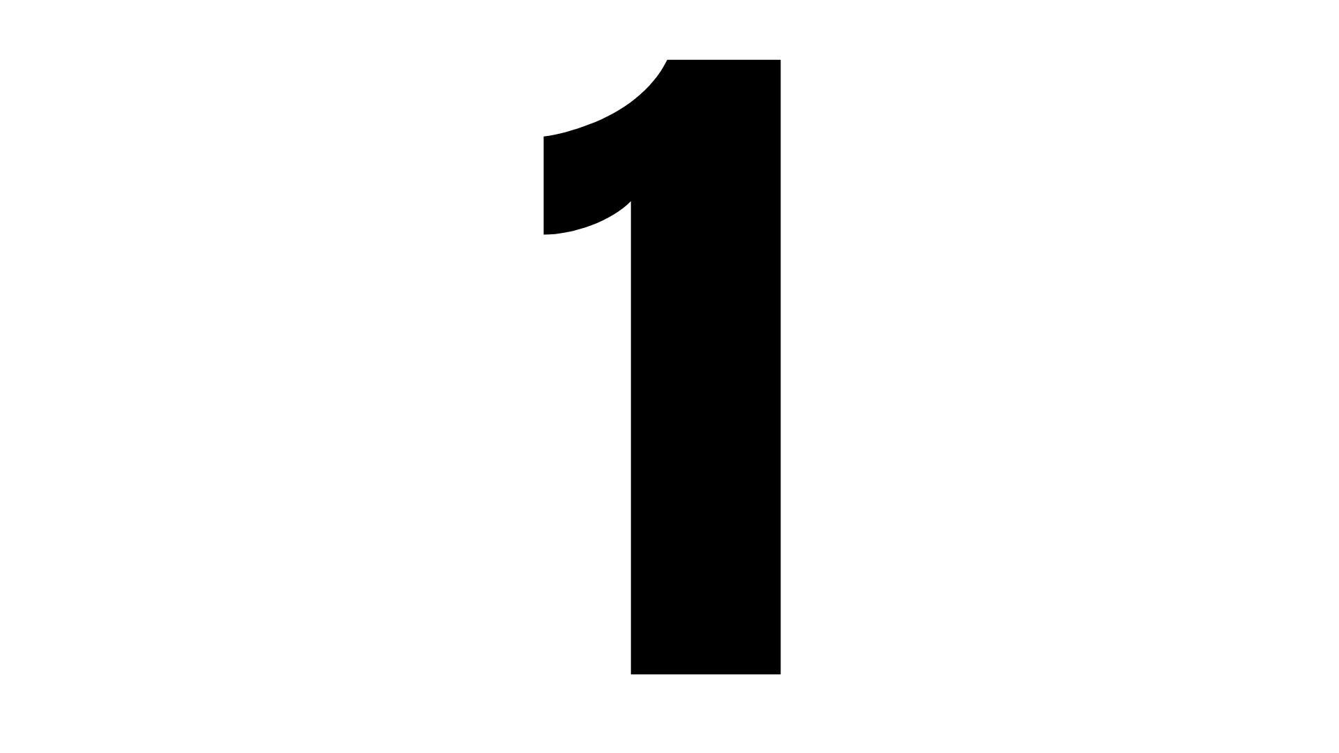 A graphic of the number 1
